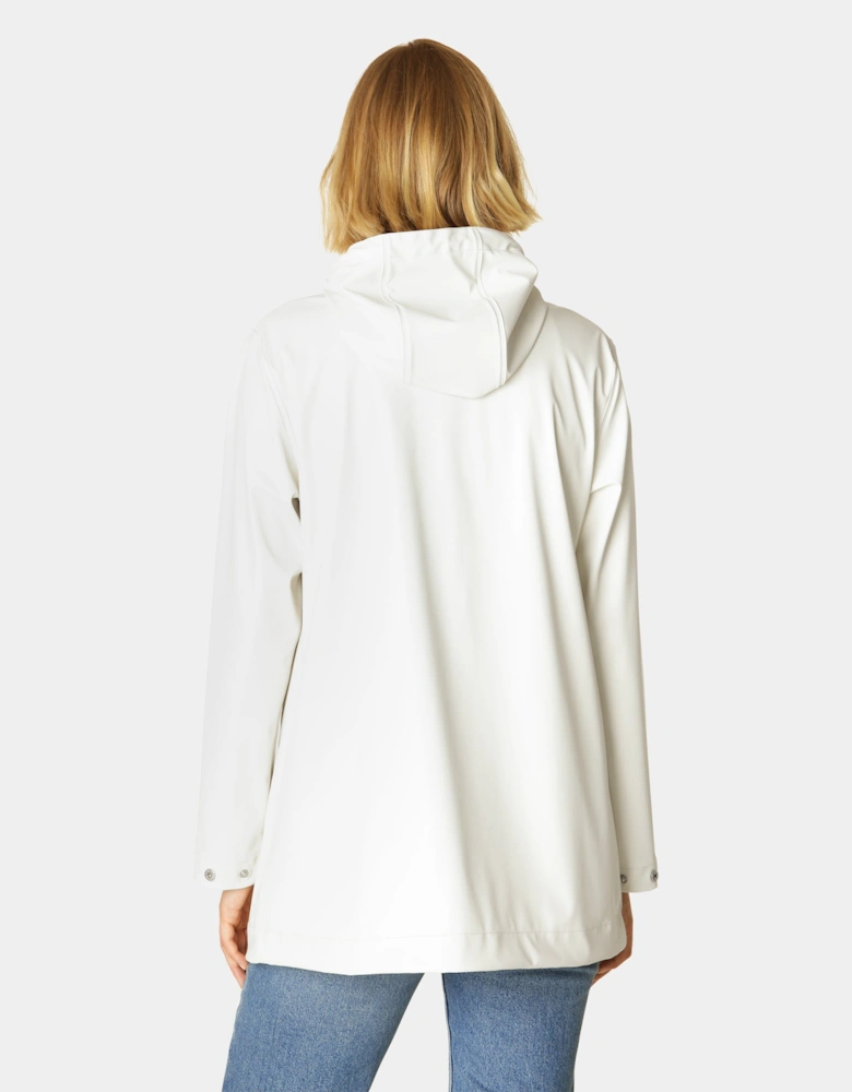 Rain Womens Short Rubberised Raincoat - Milk Creme 121