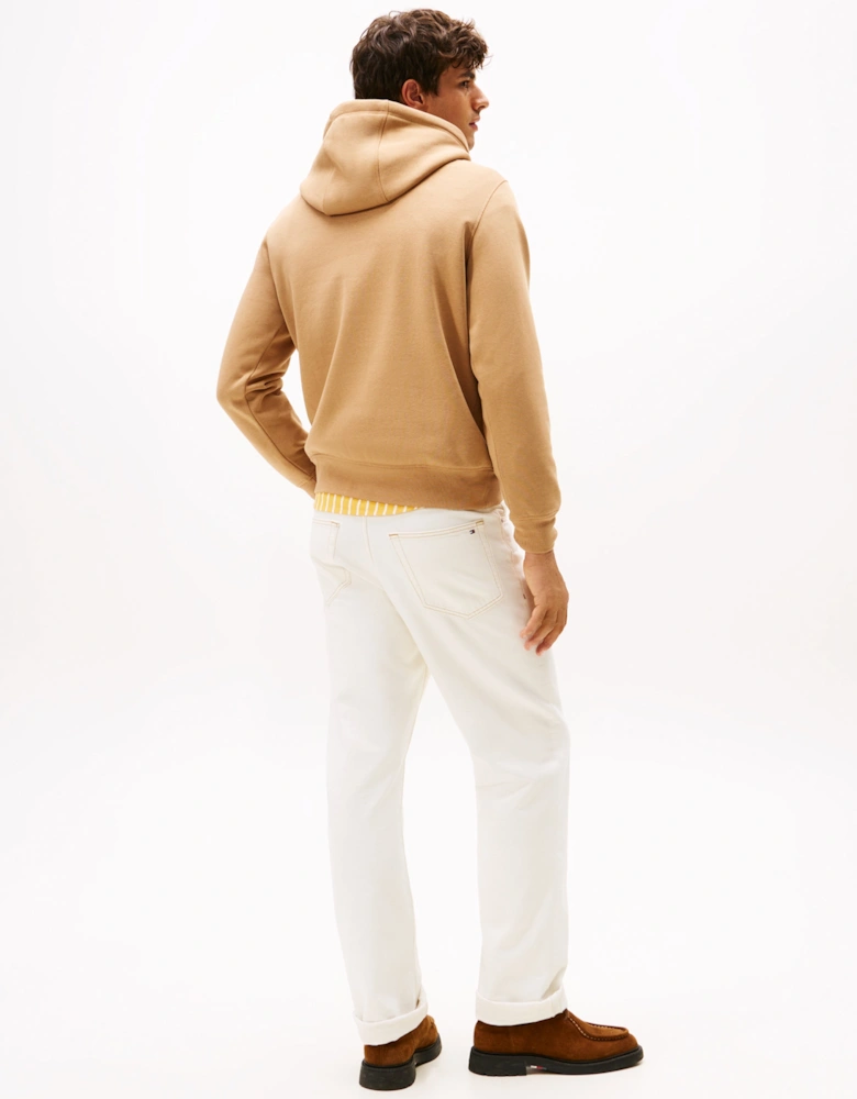 Tommy Logo Flex Fleece Hoodie - Timeless Camel