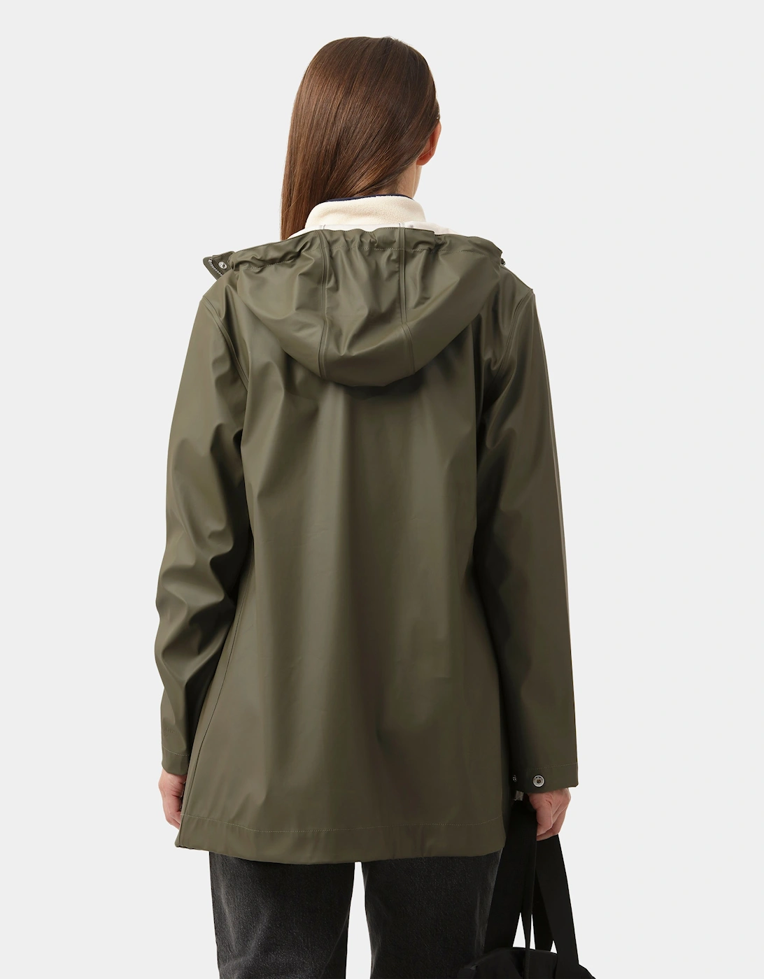 Rain Womens Short Rubberised Raincoat - Army 410