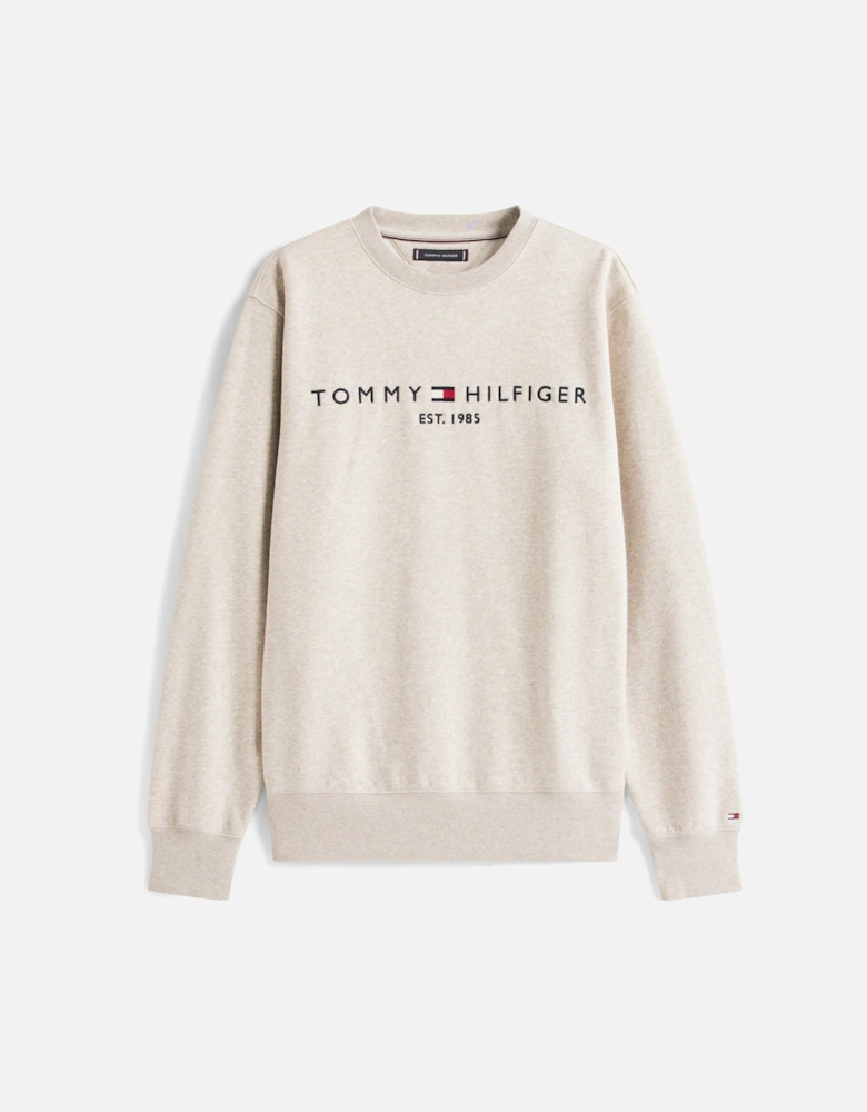 Tommy Logo Mens Sweatshirt - Heathered Pebble