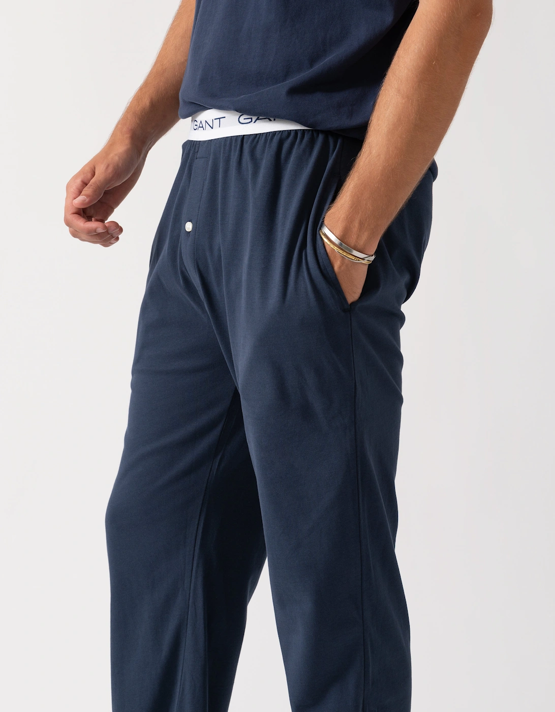 Mens Jersey Pyjama Pants - 410 Marine