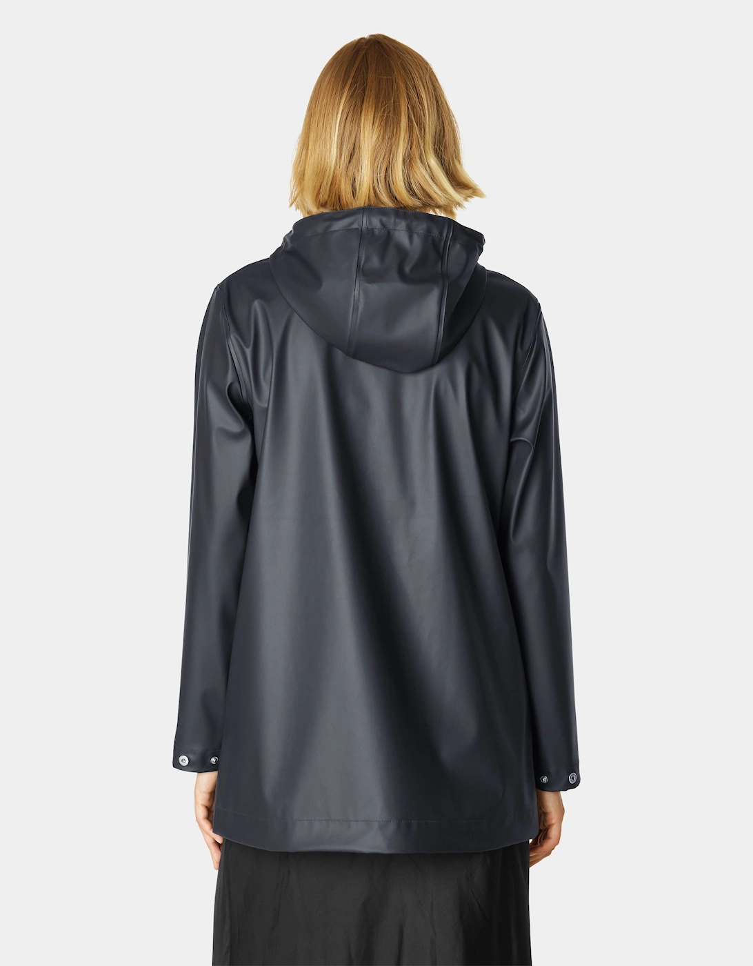 Rain Womens Short Rubberised Raincoat - Dark Indigo 660