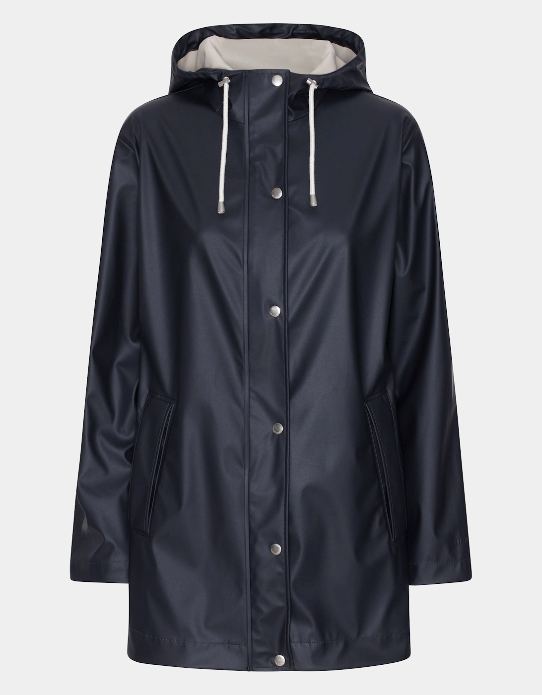 Rain Womens Short Rubberised Raincoat - Dark Indigo 660