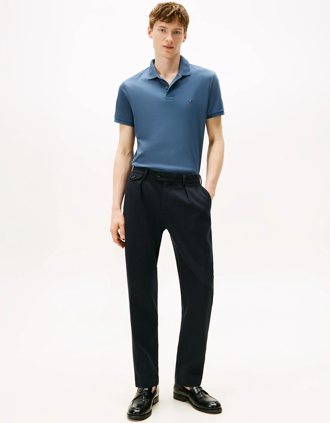 Liquid Cotton Regular Fit Mens Polo - Aegean Sea