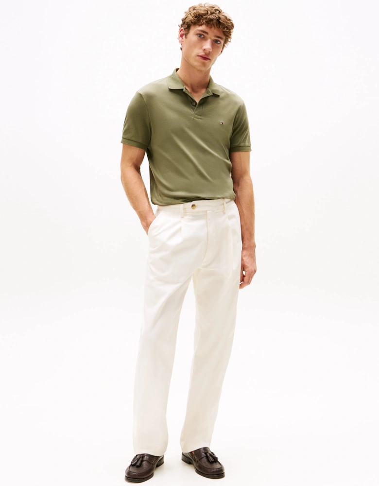 Liquid Cotton Regular Fit Mens Polo - Battle Green