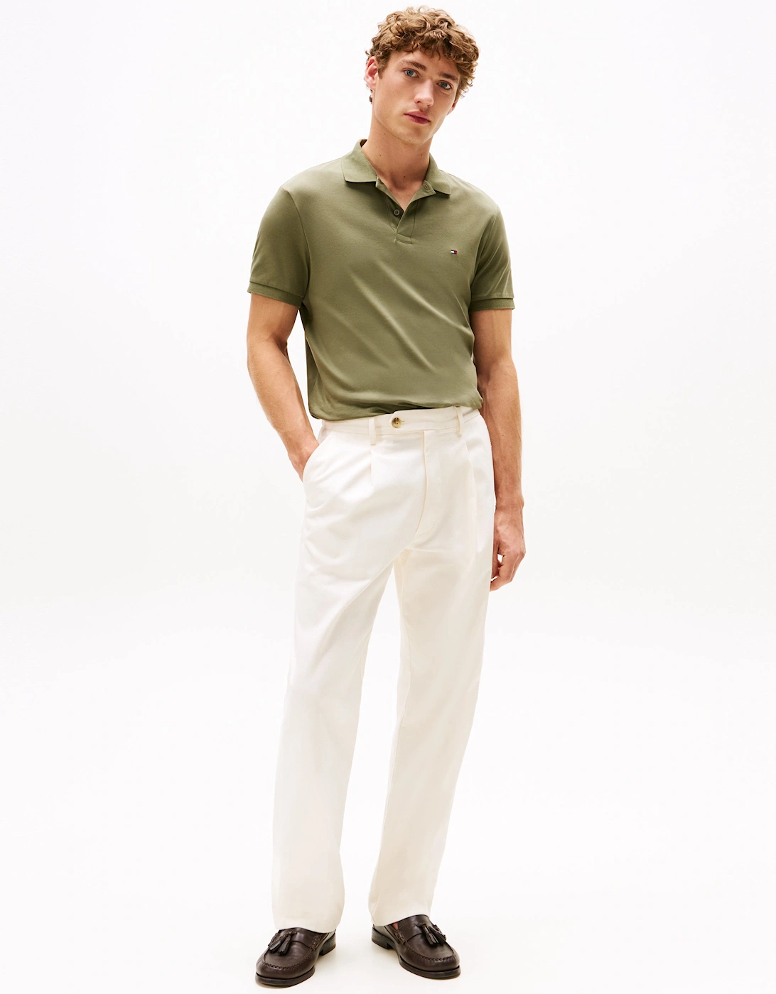 Liquid Cotton Regular Fit Mens Polo - Battle Green