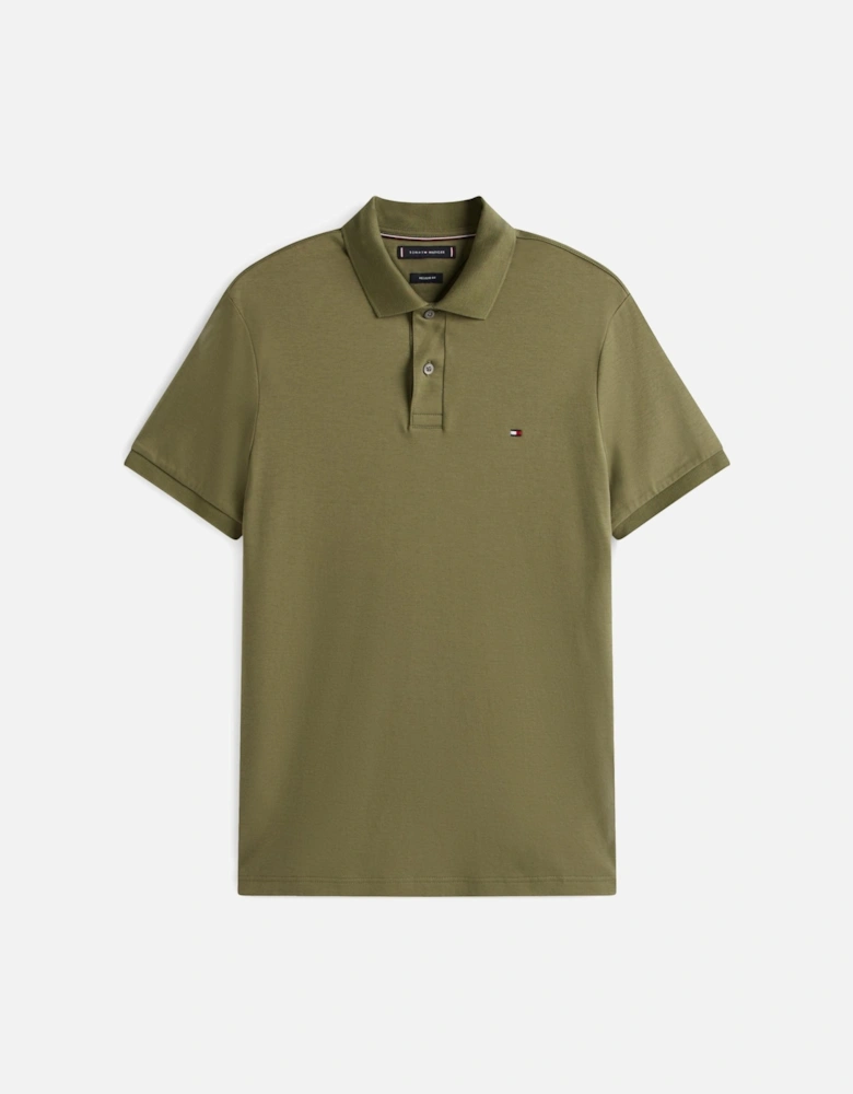 Liquid Cotton Regular Fit Mens Polo - Battle Green