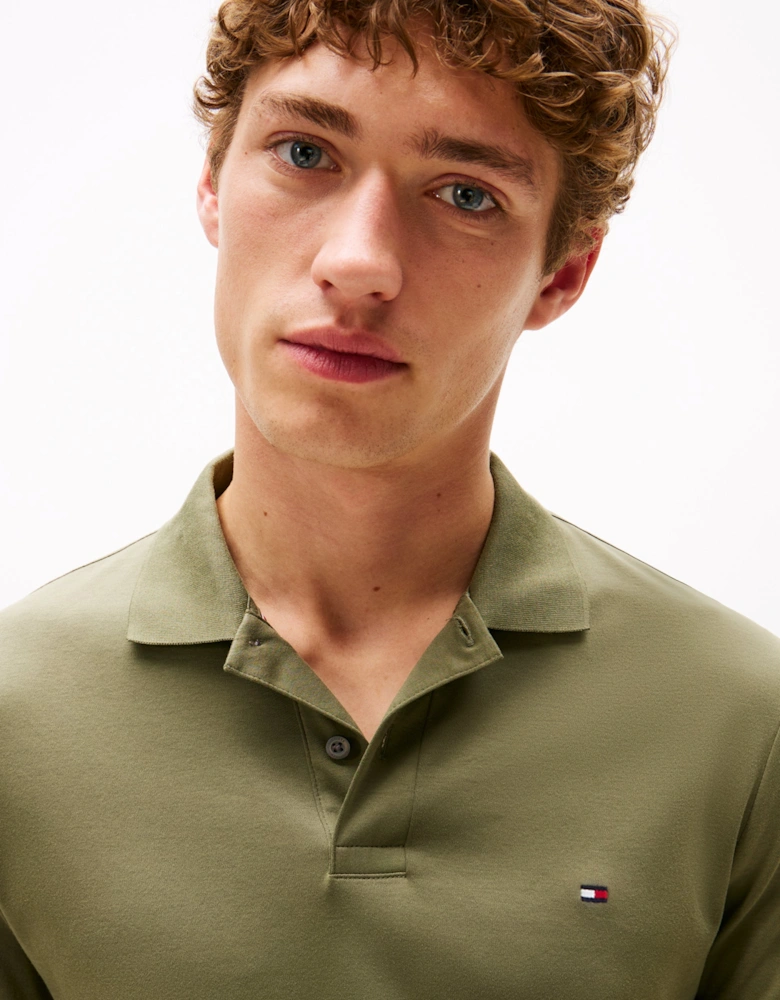 Liquid Cotton Regular Fit Mens Polo - Battle Green