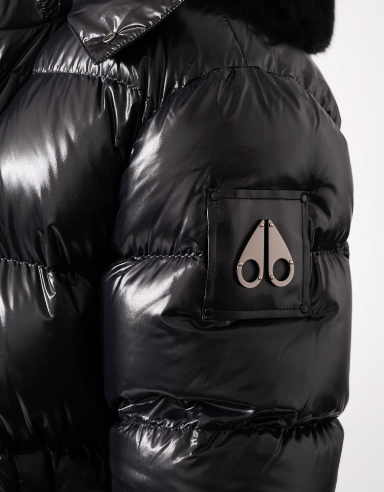 Kings Puffer Jacket Shearling - Black With Black Shearling 305