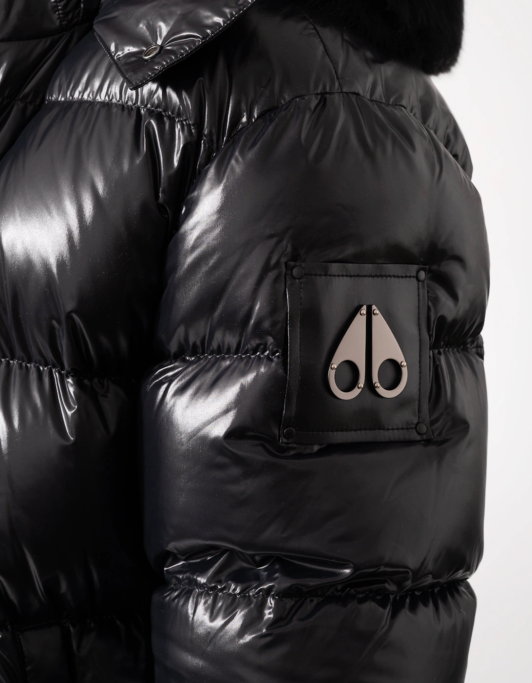 Kings Puffer Jacket Shearling - Black With Black Shearling 305