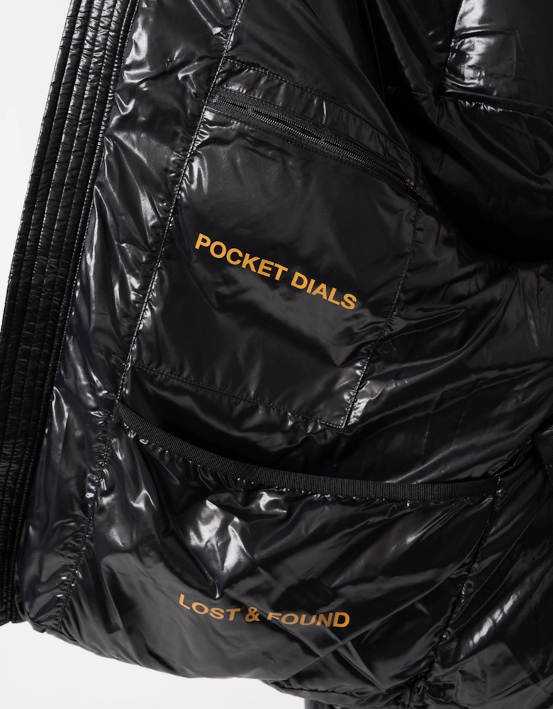 Kings Puffer Jacket Shearling - Black With Black Shearling 305