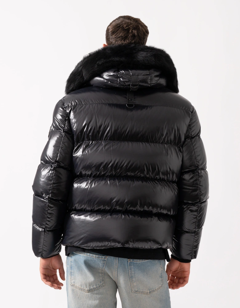 Kings Puffer Jacket Shearling - Black With Black Shearling 305