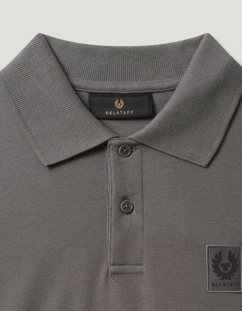 Long Sleeved Mens Essentials Polo - Tornado Grey