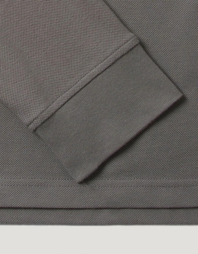 Long Sleeved Mens Essentials Polo - Tornado Grey