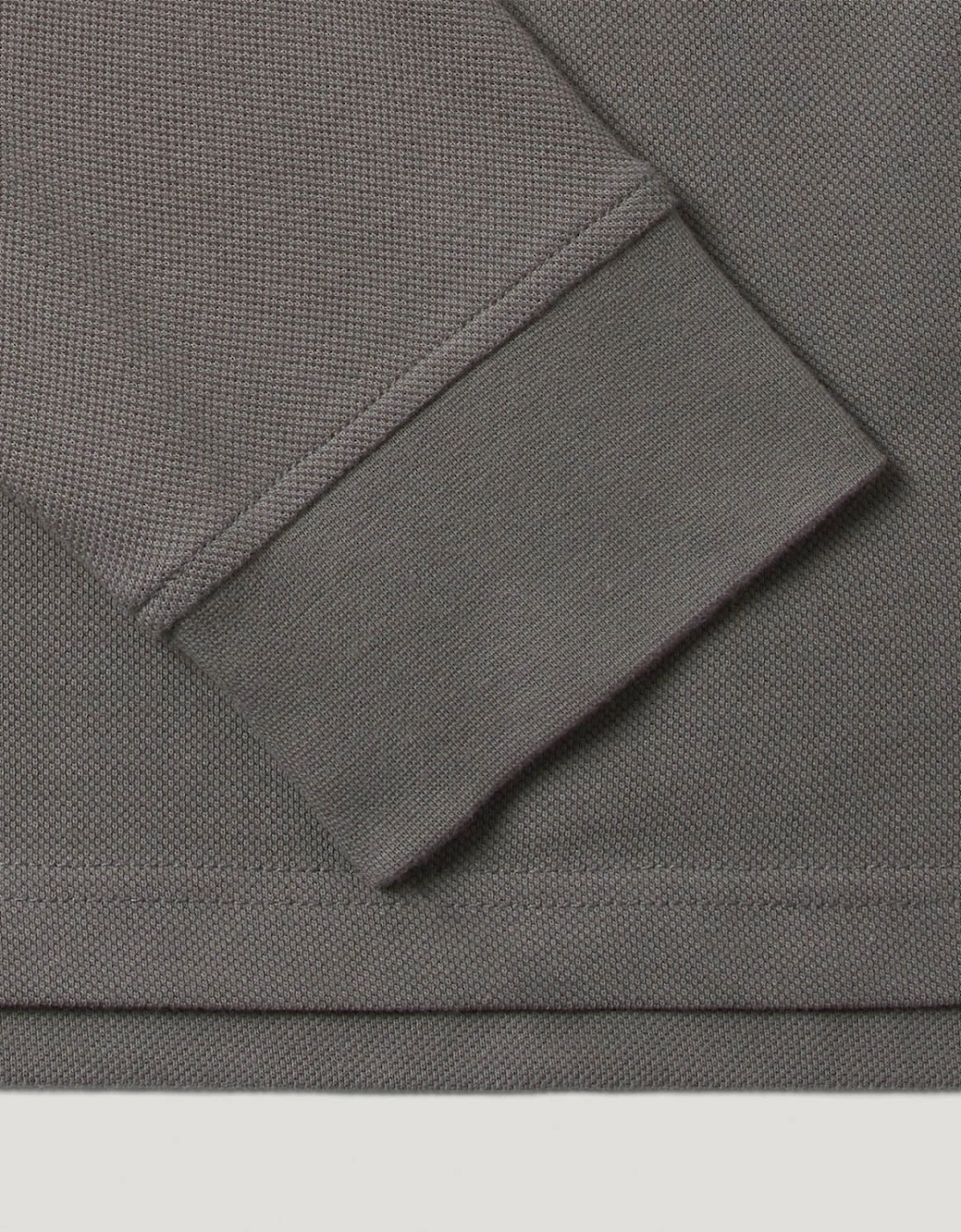 Long Sleeved Mens Essentials Polo - Tornado Grey