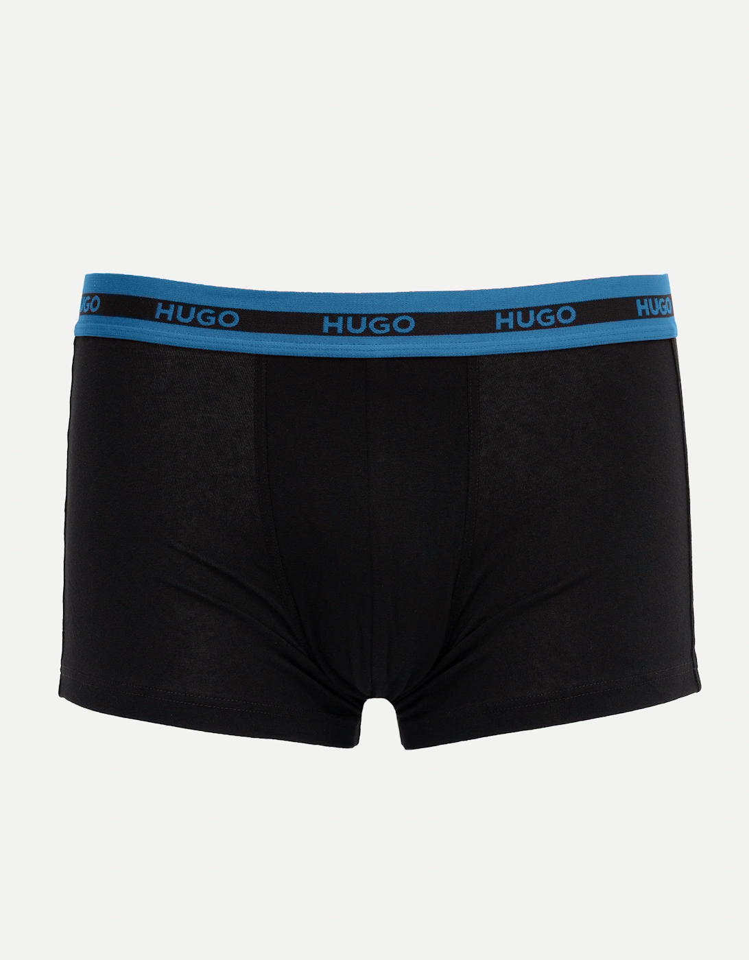 HUGO Planet 3-Pack Stretch-Cotton Logo Waistband Trunks - Black 005