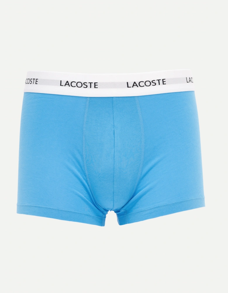 3-Pack Duo Waistband Stretch Cotton Mens Trunks - Methylene/Argentine Blue-Navy Blue 9CI