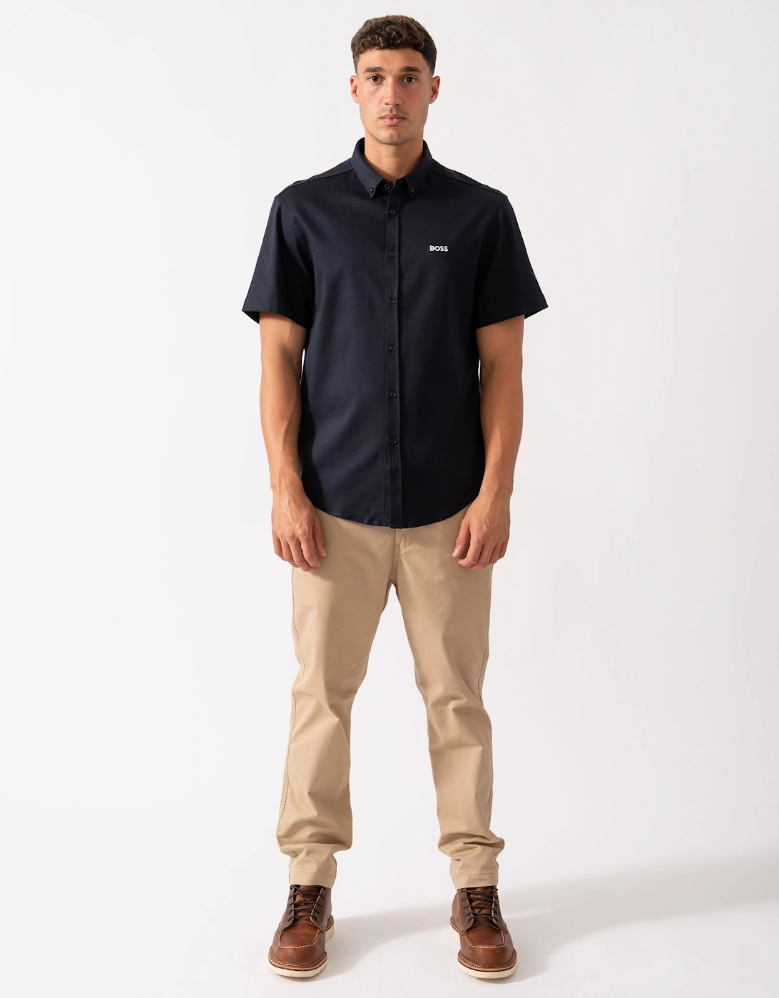 BOSS Green B_Motion Mens Short Sleeve Shirt 50544784 - Dark Blue 402