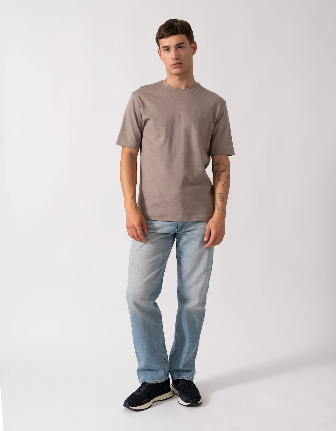 Palmela Mens Crew Neck T-Shirt - Mushroom
