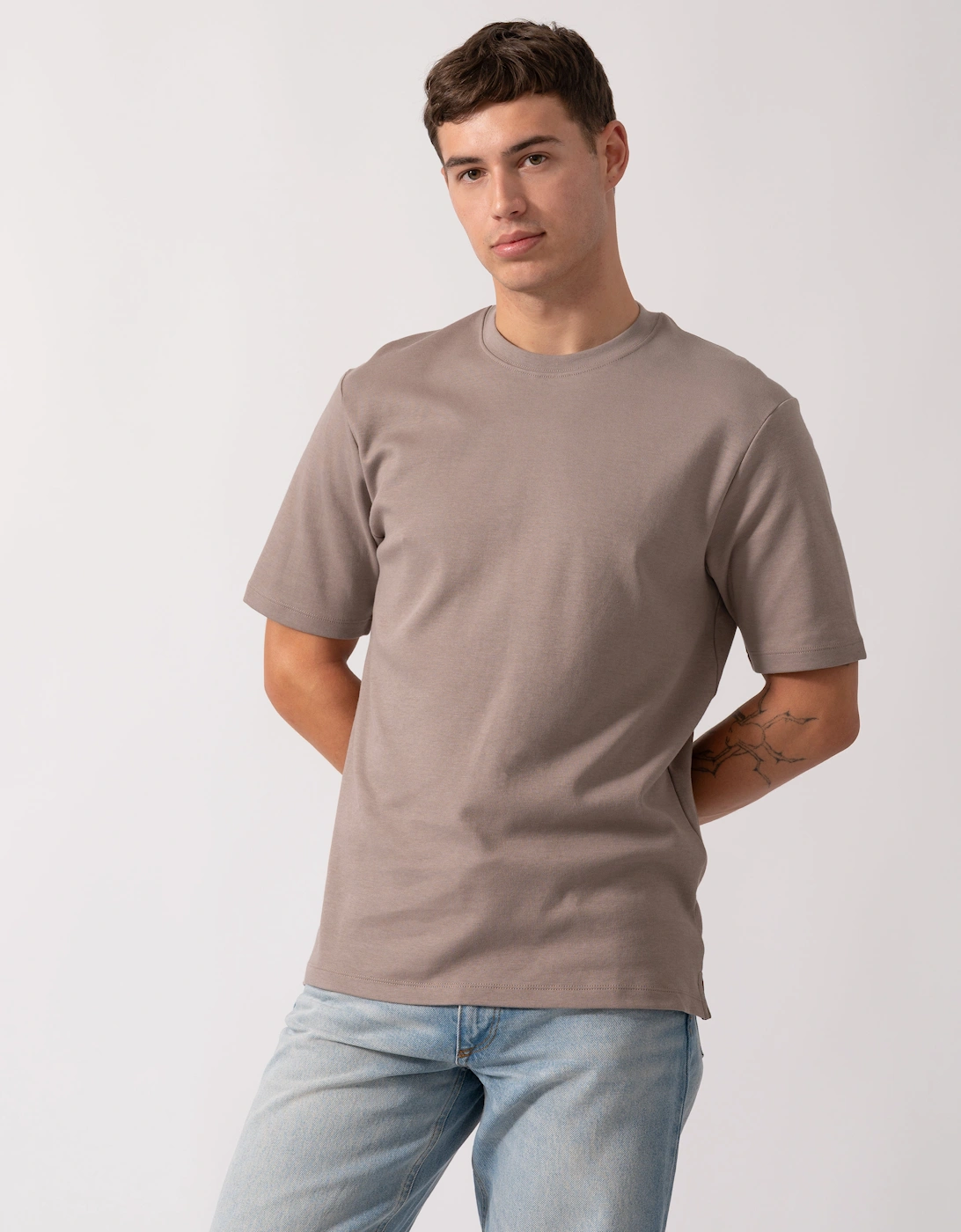 Palmela Mens Crew Neck T-Shirt - Mushroom