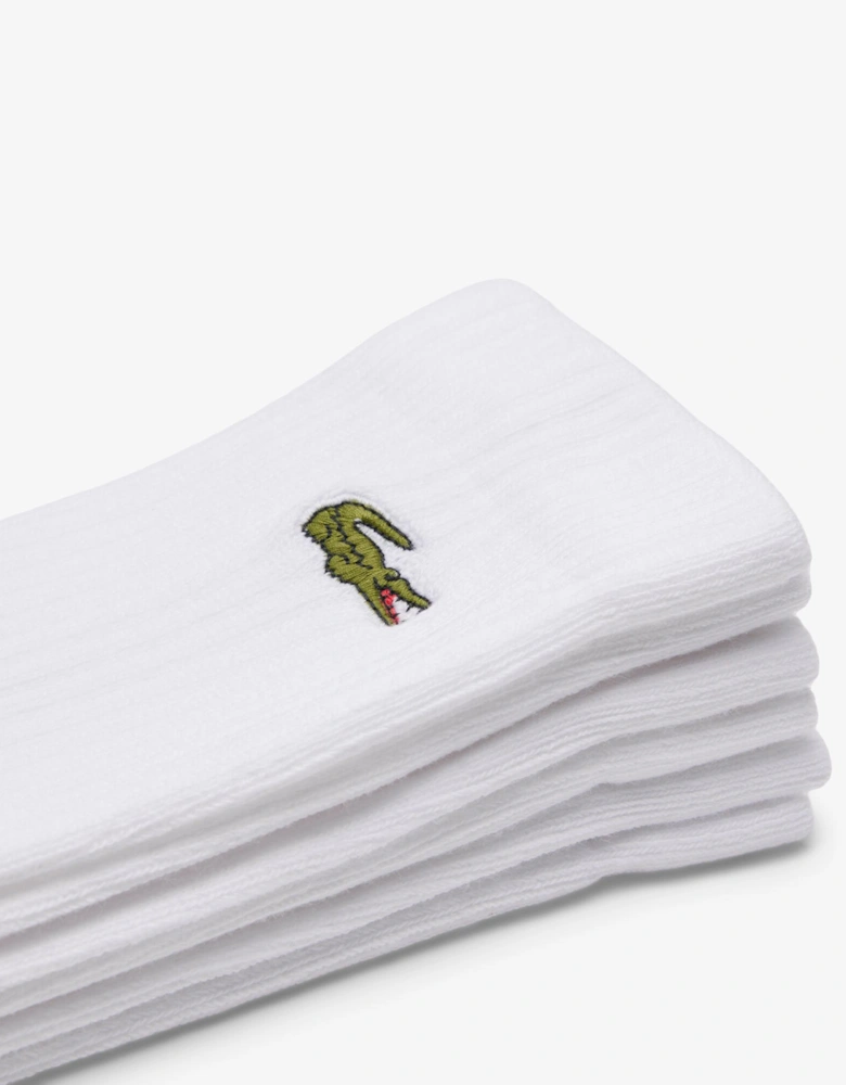 3 Pack Sport Mens High Cut Socks - White/White-White Z92