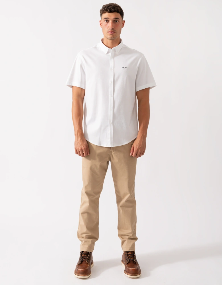 BOSS Green B_Motion Mens Short Sleeve Shirt 50544784 - White 100