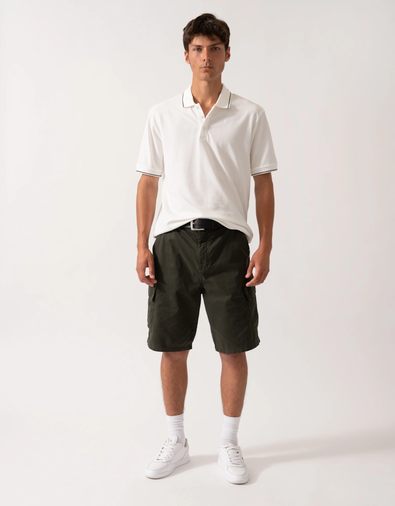 Mens Regular Fit Mercerised Cotton Polo Shirt - Off White U0009