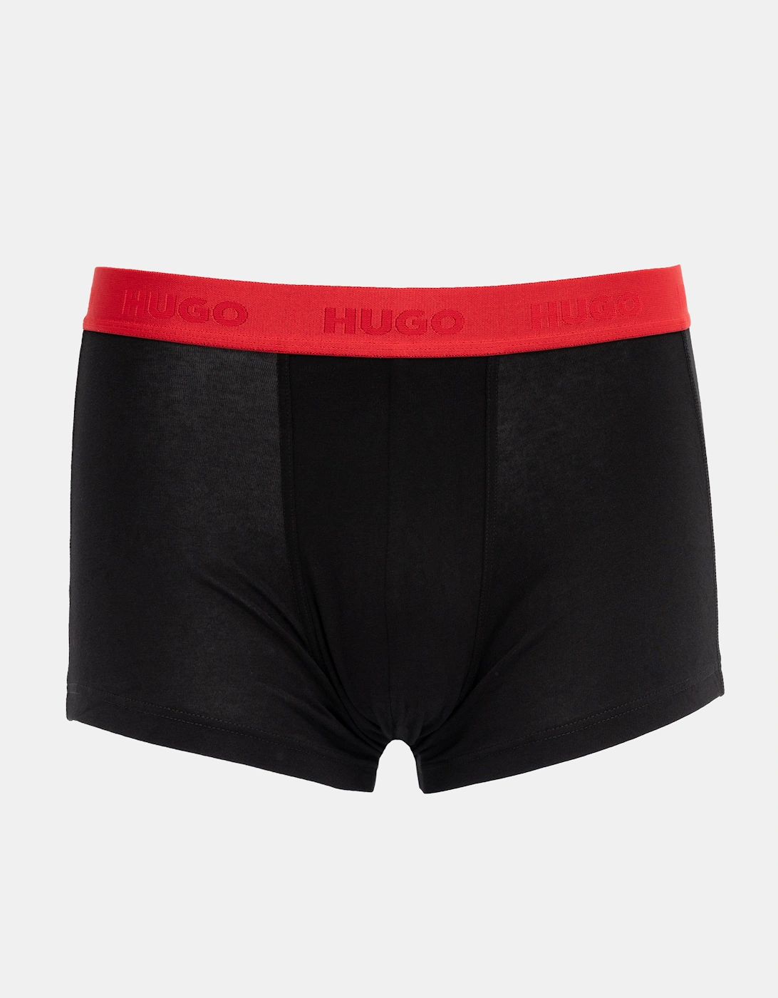 HUGO 3-Pack Mens Trunks with Coloured Waistbands - Black 009
