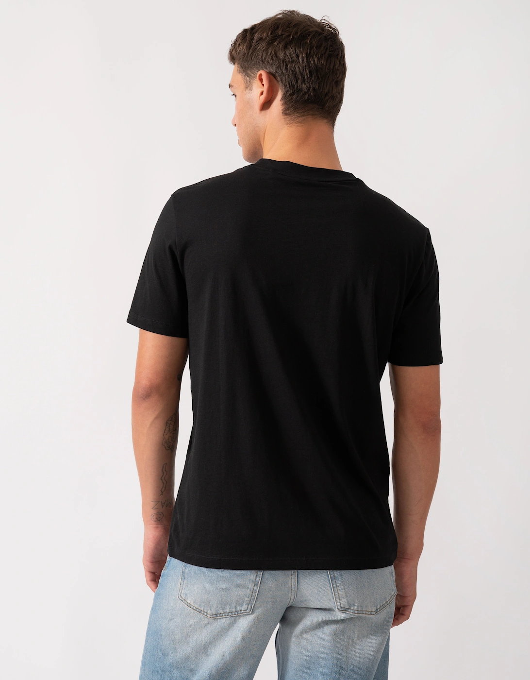 HUGO Dapusi Mens Logo Print T-Shirt - Black 002