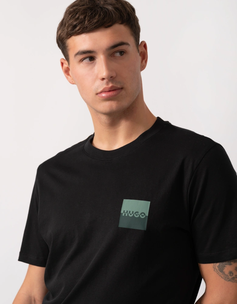 HUGO Dapusi Mens Logo Print T-Shirt - Black 002