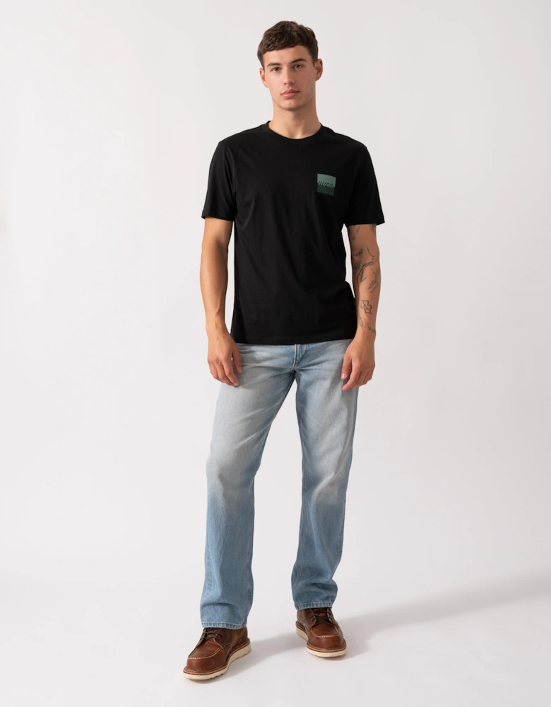 HUGO Dapusi Mens Logo Print T-Shirt - Black 002