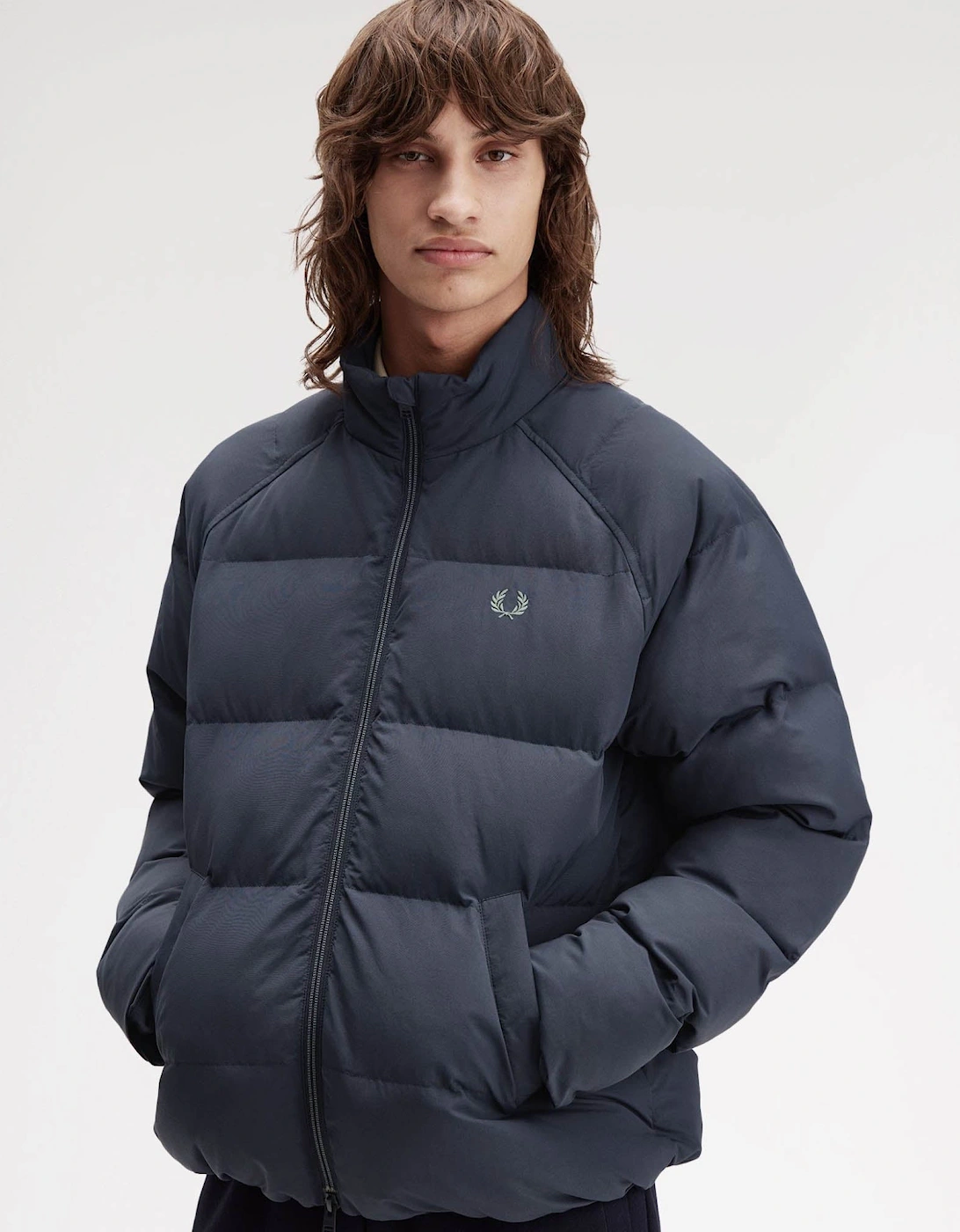 Mens Raglan Sleeve Padded Jacket - Dark Airforce 738