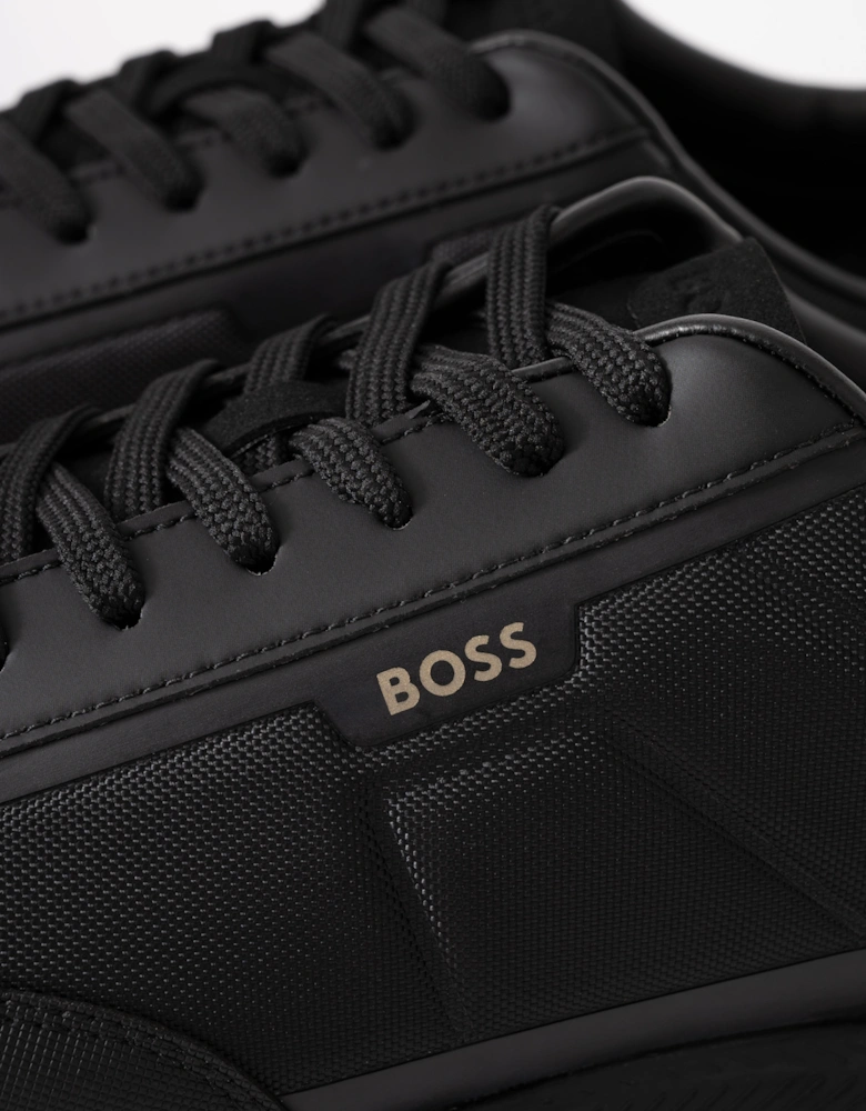 BOSS Orange Nitan_Lowp_txthem Mens Trainers - Black 007