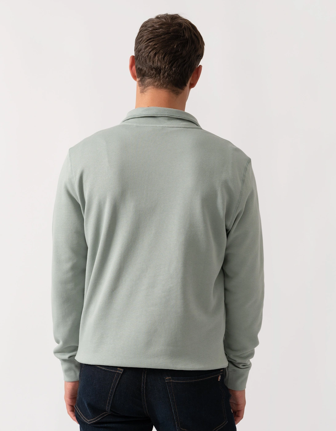 BOSS Orange Zetrust Mens 1/4 Zip Sweatshirt - Open Green 351