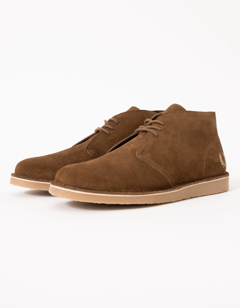 Hawley Suede Mens Desert Boots - Marsh Brown Z24