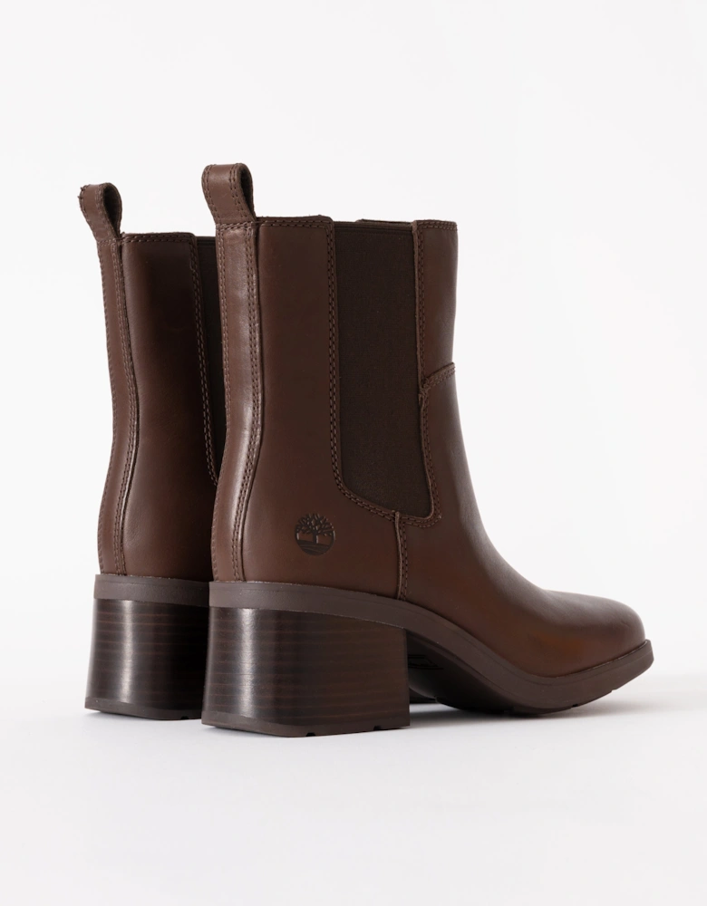 Bellevaux Mid Womens Chelsea Boot - Dark Brown Full Grain