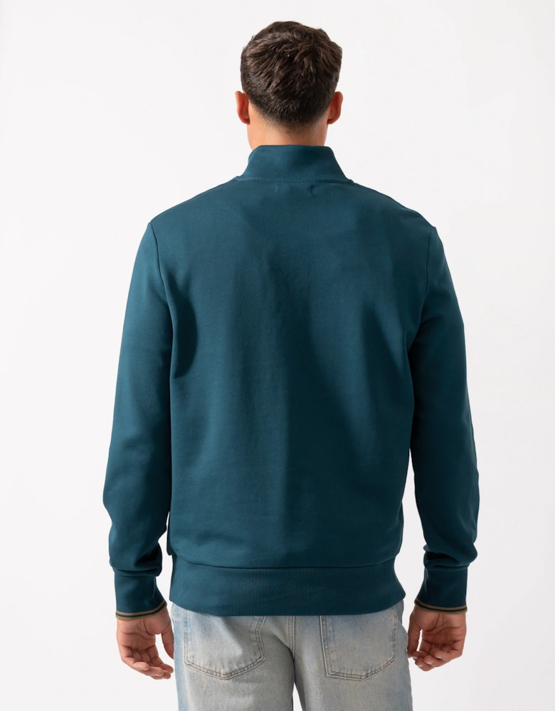 Mens Half Zip Sweatshirt - Dark Petrol/Shaded Stone Z48