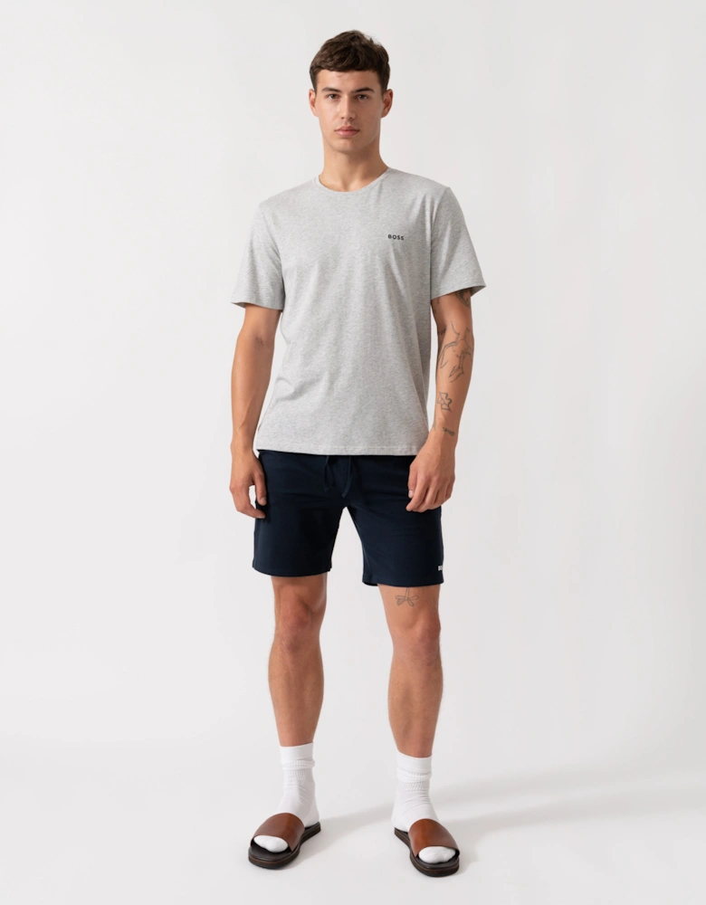 BOSS Orange Mix&Match Mens Stretch-Cotton Loungewear T-Shirt with Embroidered Logo - Light/Pastel Grey 051