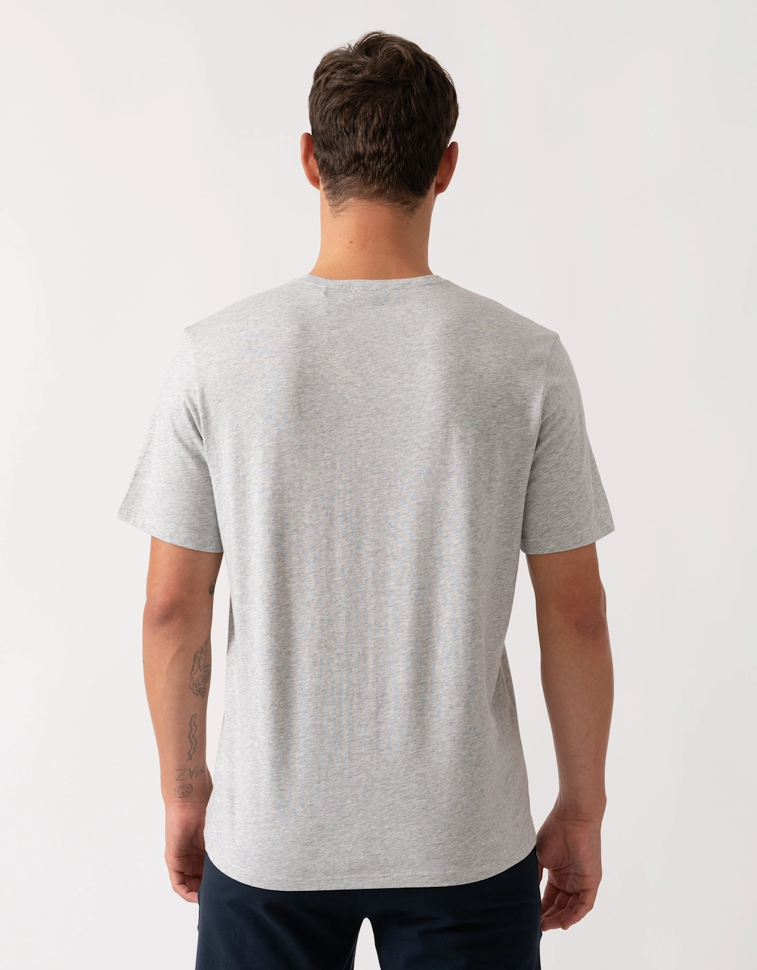 BOSS Orange Mix&Match Mens Stretch-Cotton Loungewear T-Shirt with Embroidered Logo - Light/Pastel Grey 051