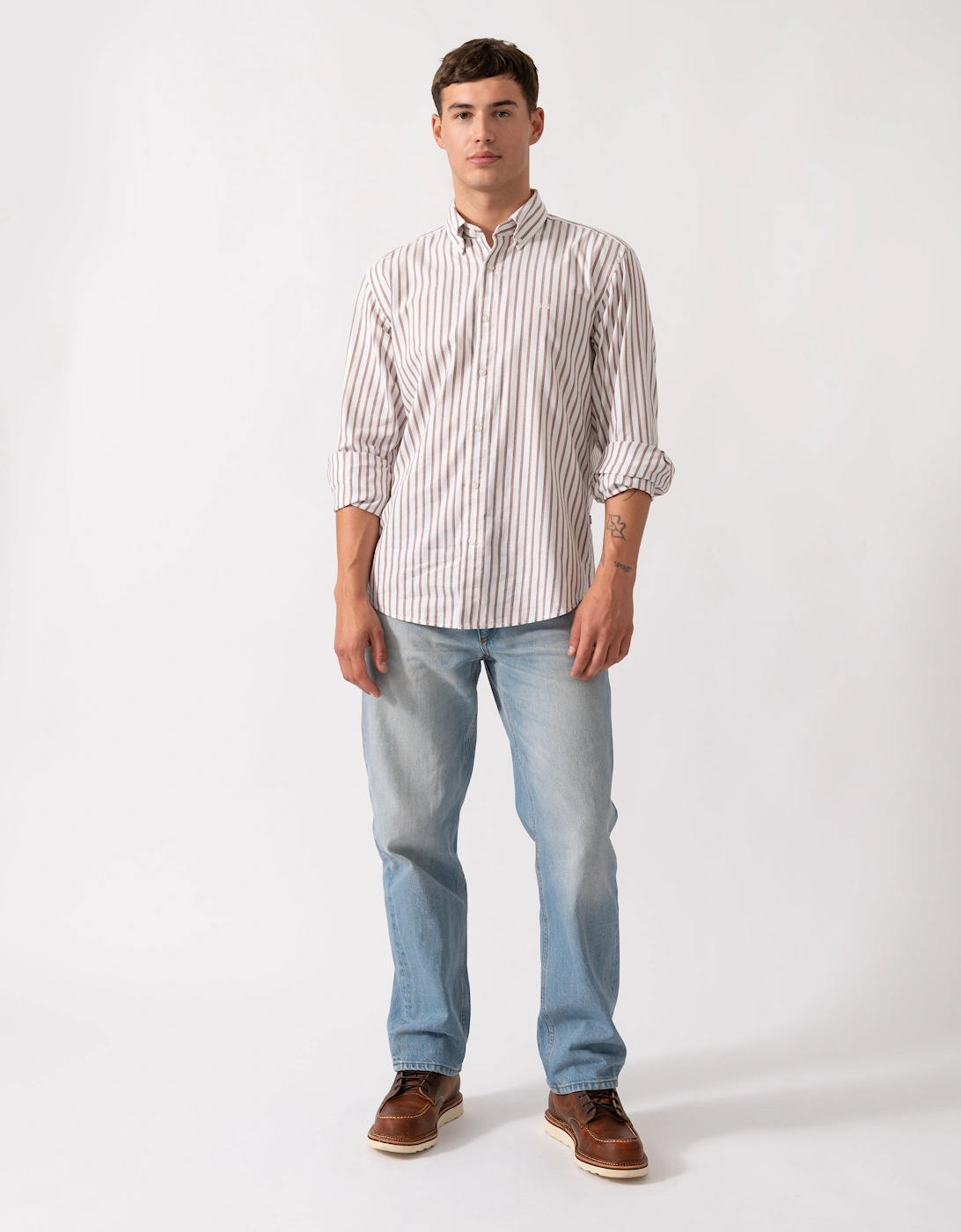 BOSS Orange Ricoplus Mens Long Sleeve Shirt - White 100