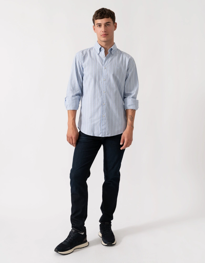 BOSS Orange Ricoplus Mens Long Sleeve Shirt - Open Blue 470