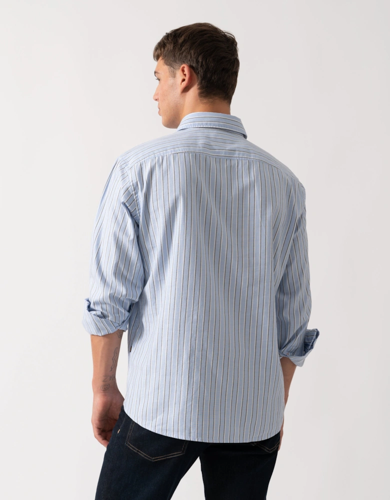 BOSS Orange Ricoplus Mens Long Sleeve Shirt - Open Blue 470