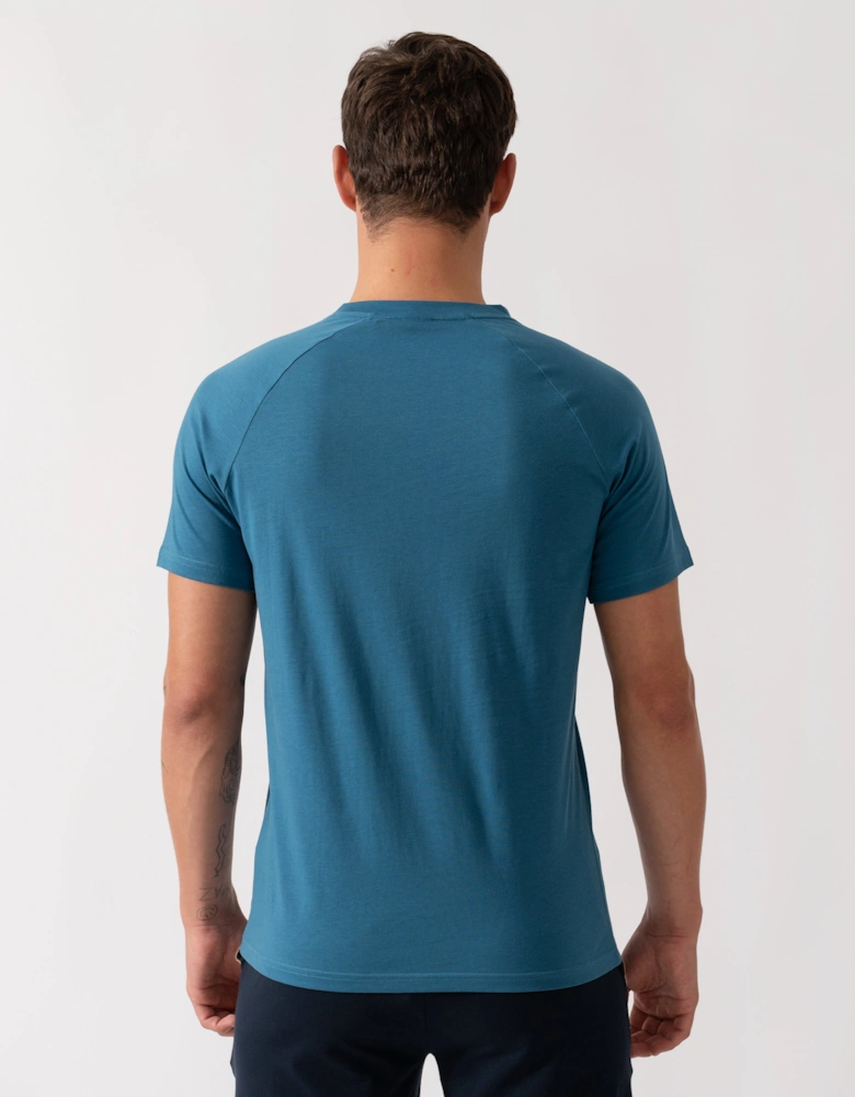 BOSS Orange Mens Slim Fit Beach T-Shirt - Open Blue 471