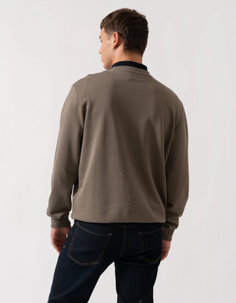 HUGO Diragol212 Label Logo Mens Sweatshirt - Medium Grey 032