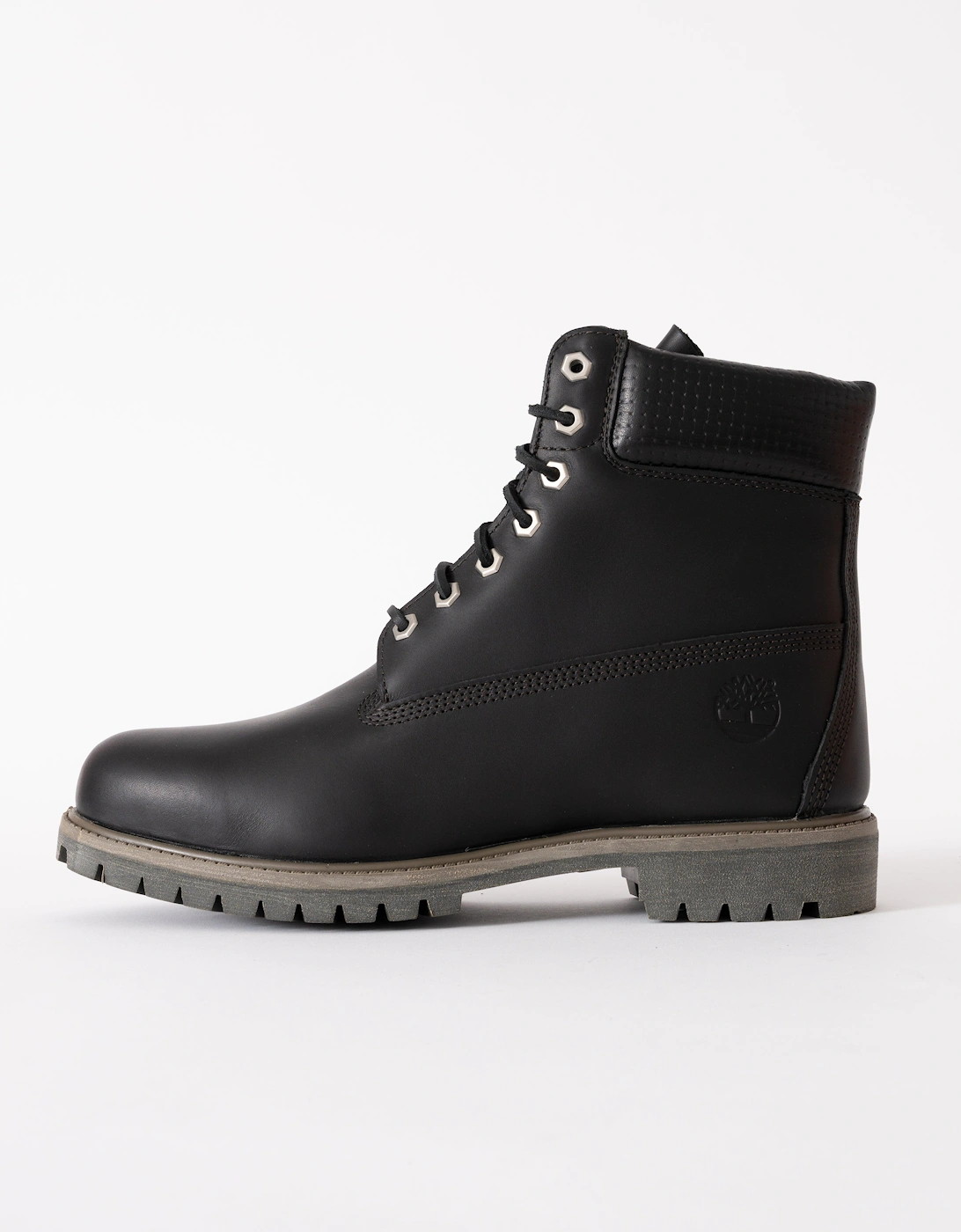 Mens Premium 6 Inch Full Grain Leather Waterproof Boot - Black/Dark Brown