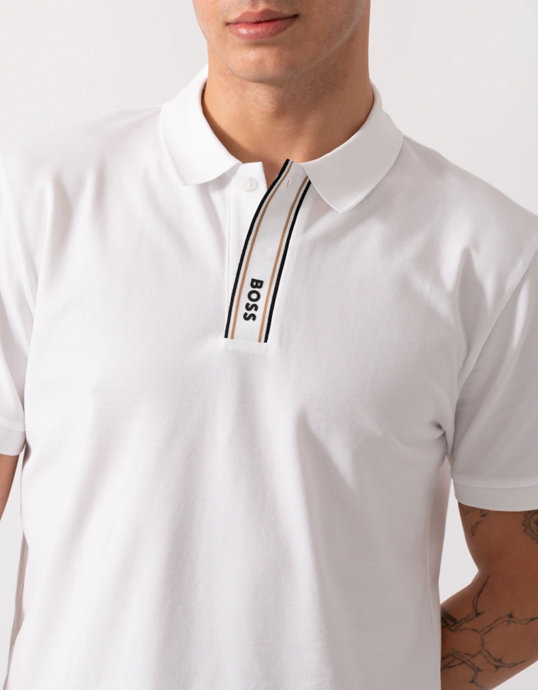 BOSS Green Paddy GOC Mens Polo Shirt - White 100