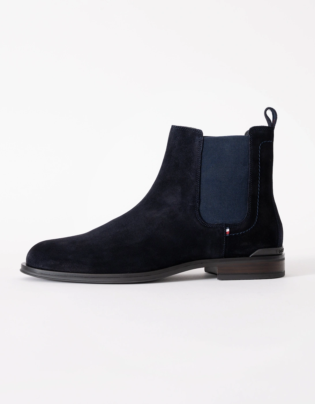 Corporate Hilfiger Mens Suede Chelsea Boots - Desert Sky