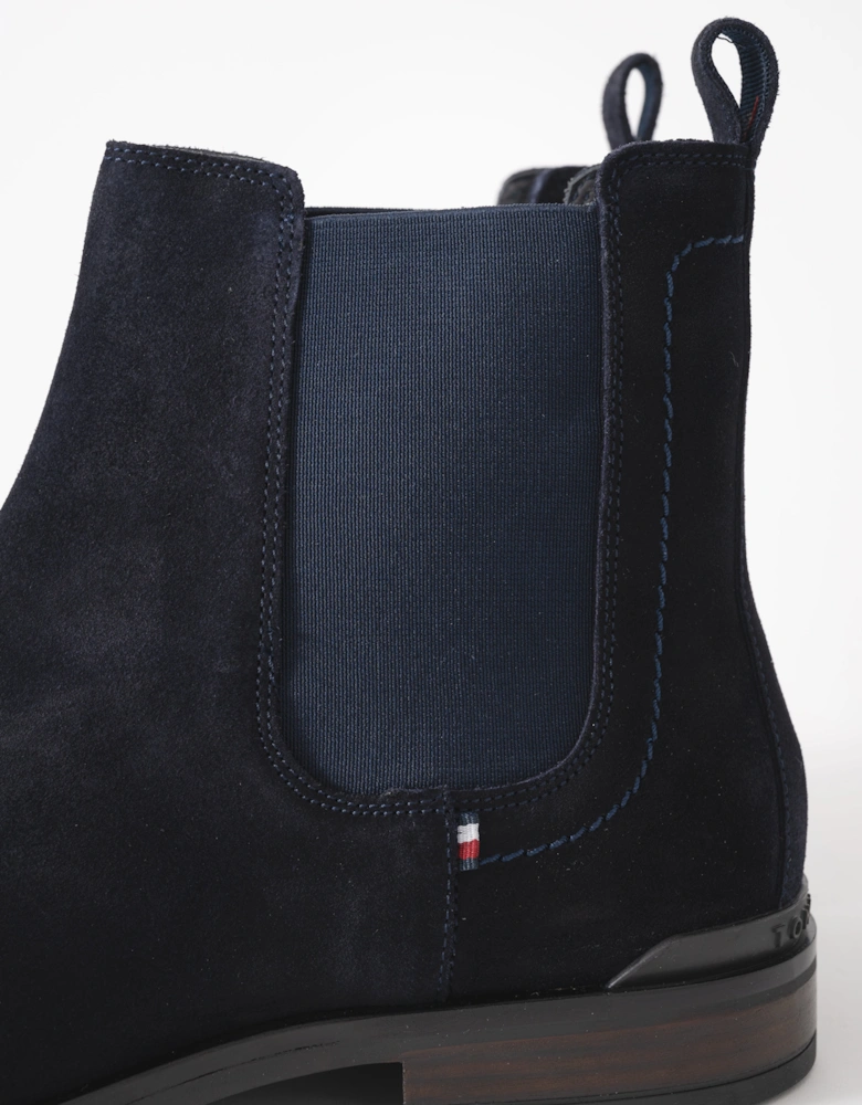 Corporate Hilfiger Mens Suede Chelsea Boots - Desert Sky