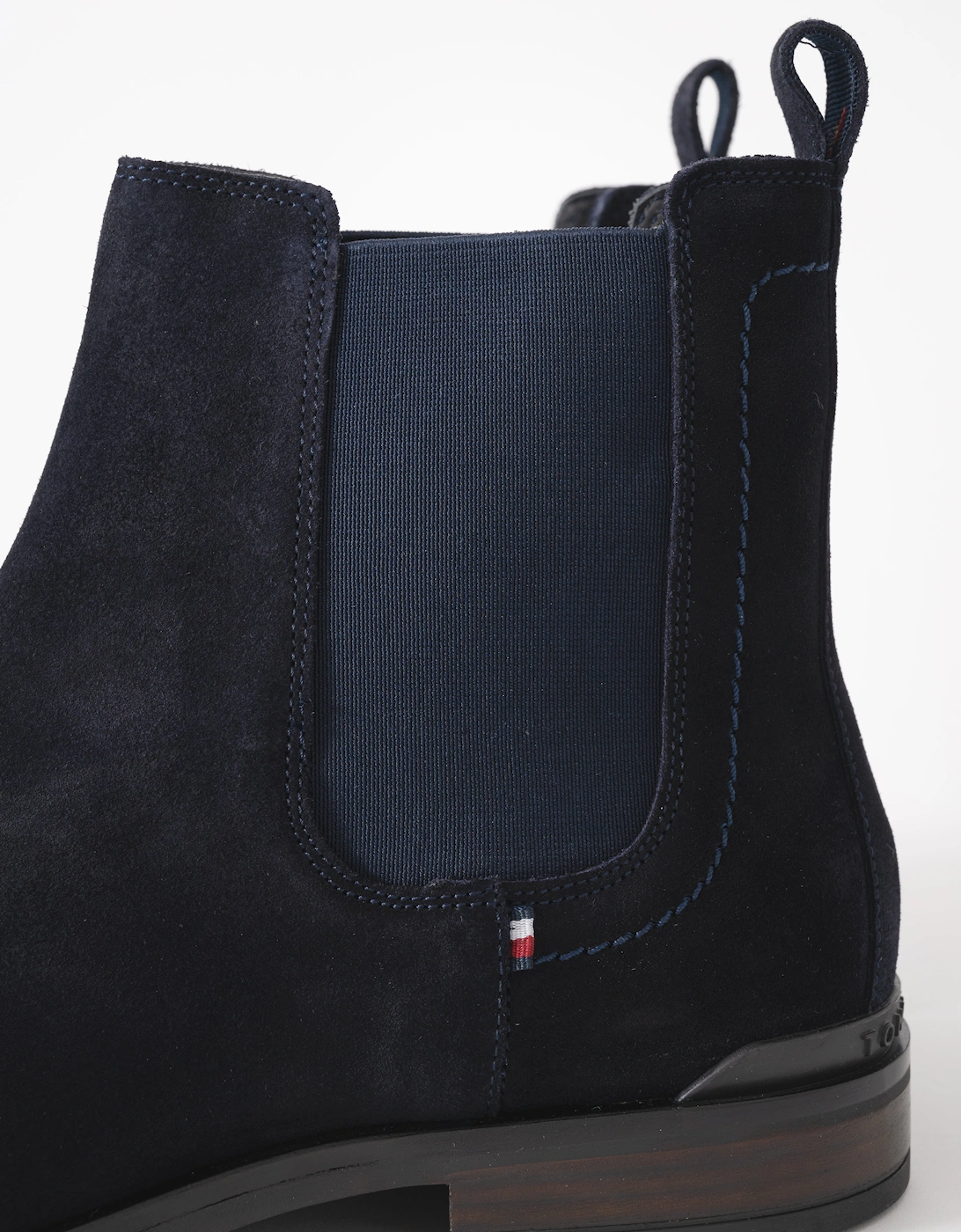 Corporate Hilfiger Mens Suede Chelsea Boots - Desert Sky