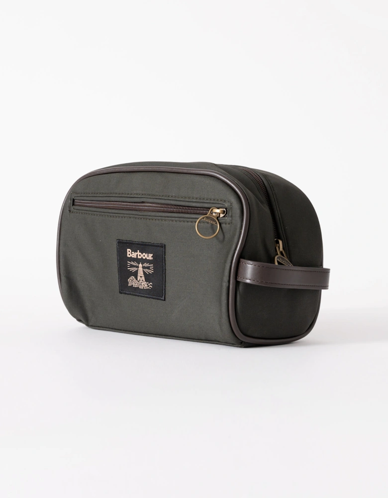 Wax Mens Washbag - Olive/Beacon